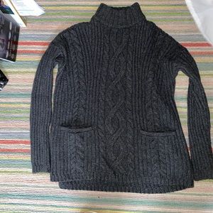 Abercrombie & Fitch Mock Neck Cable Swing Sweater